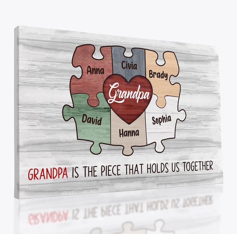 Grandpa Christmas Gifts, Grandpa is the Piece That Holds Us Together