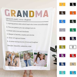 Nana Gifts, Grandma Blanket, Custom Blanket, Grandma Birthday Gifts, Gifts For Grandma, Gifts For Women, Grandma Blanket From Grandkids