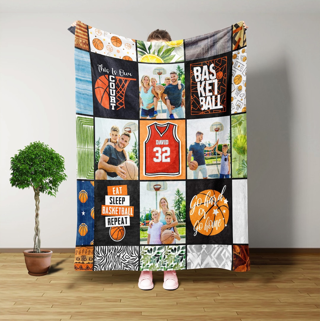 Basketball Blanket, Throw Blanket, Custom Blanket With Picture