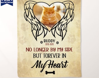 Pet Memorial Gifts, Cat Blanket, Cat Sympathy Gifts For Loss Of Cat, Pet Condolences Gift For Loss Dog, Personalized Cat Memorial Gifts