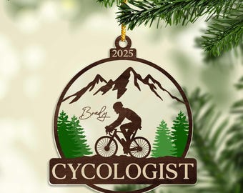 Bicycle Christmas Ornament 2025, Bike Gifts, Bicycle Rider Gifts, Cyclist Gifts For Men, Women, Bike Lovers, Personalized Bicycle Ornaments