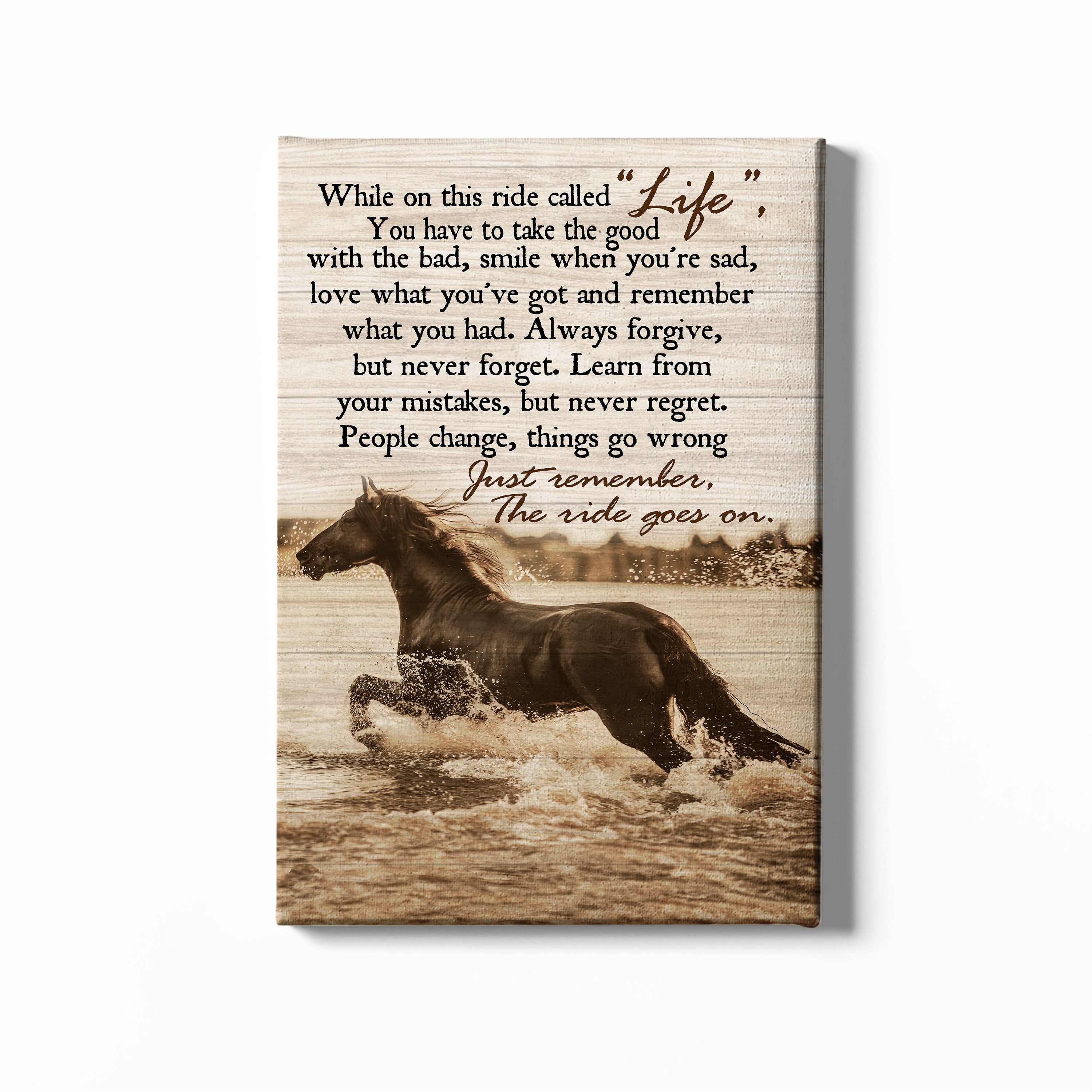 Running Horses Wall Art, Horse Poster, Canvas Wall Art, Bathroom Wall Art, Room Decorations, Inspirational Wall Decor, Girls Horse Gifts