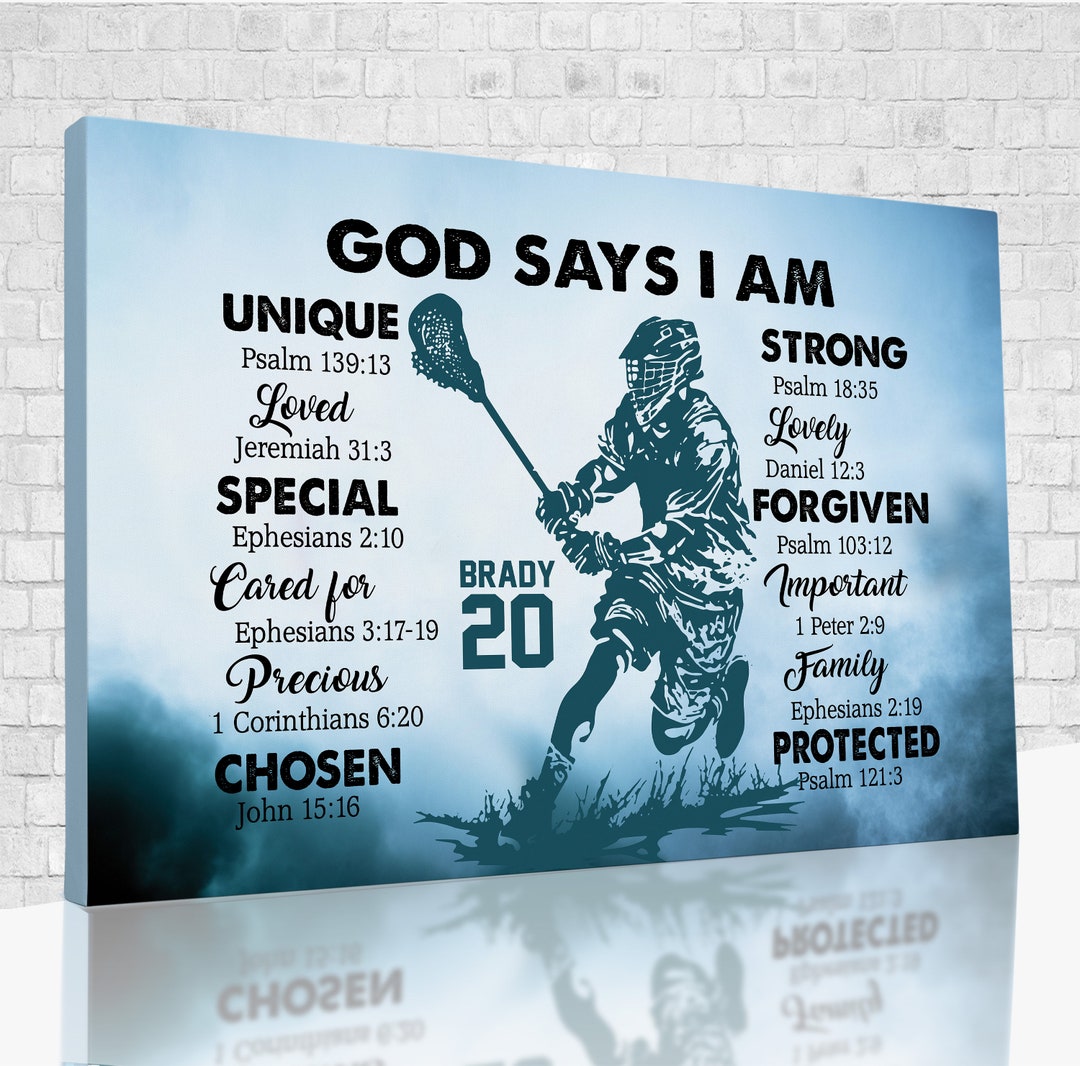 Lacrosse Canvas, Custom Canvas, Lacrosse Gifts, Gifts for Boys, Gifts for Men, Wall Art for