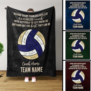 Manta de voleibol, mantas y mantas personalizadas, regalos de voleibol, regalos para equipos de voleibol, regalos para entrenadores de voleibol, regalos para entrenadores