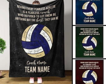 Volleyball Blanket, Personalized Blankets And Throws, Volleyball Gifts, Volleyball Team Gifts, Volleyball Coach Gifts, Coach Gifts