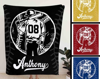 Custom Blanket, Baseball Blanket, Throw Blanket, Gifts For Baseball Lovers, Boy Baseball Gifts, Gifts For Teen Boys, Men Birthday Gift Ideas