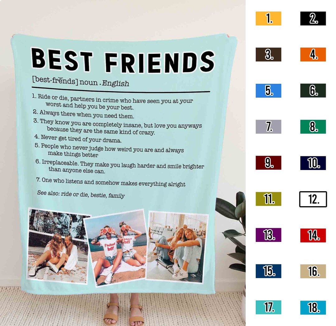 Best Friends Blanket, Personalized Gifts, Custom Blanket With Picture
