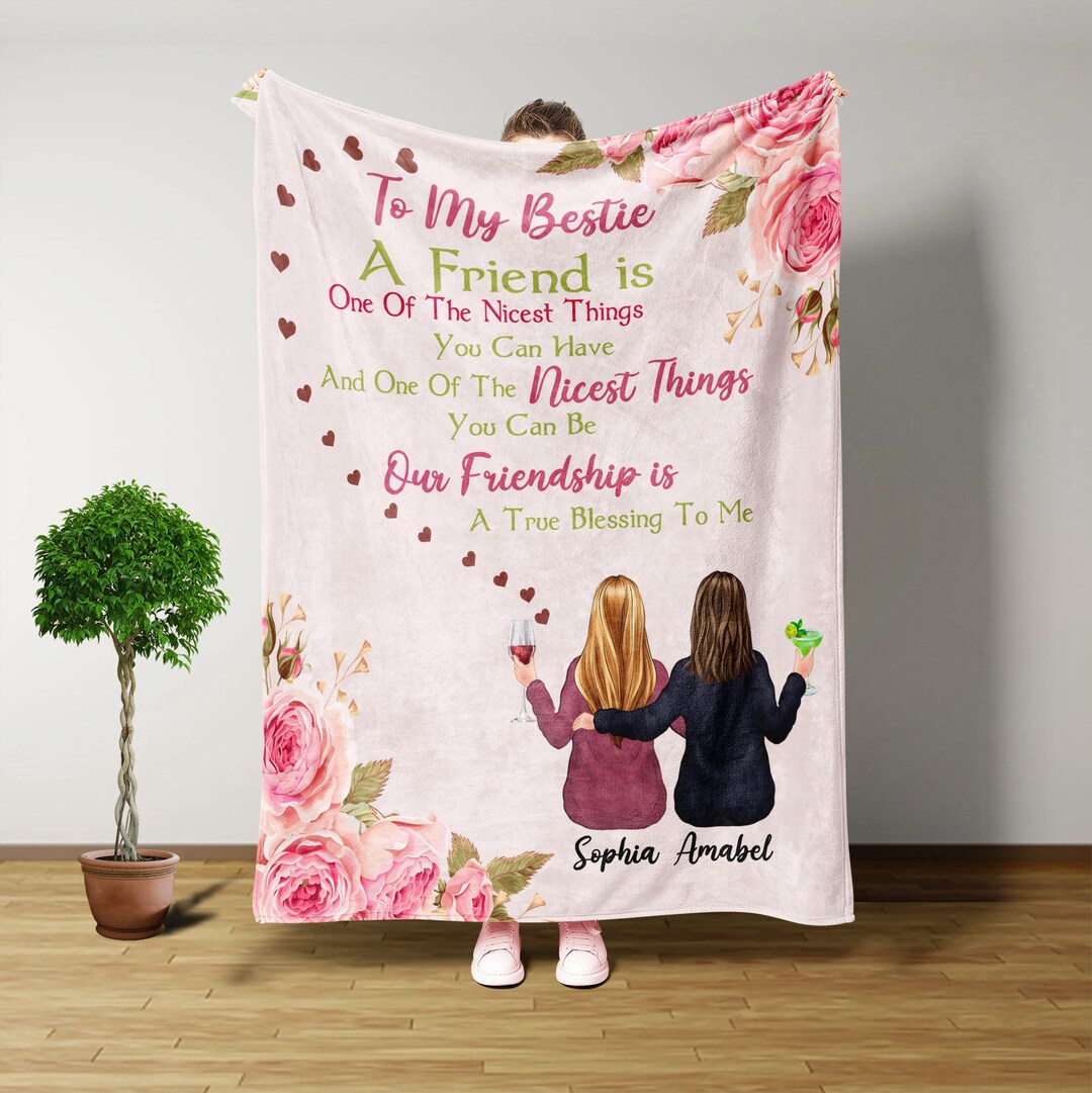 Personalized Name Blanket, to My Bestie Blanket, Bestfriend Quotes