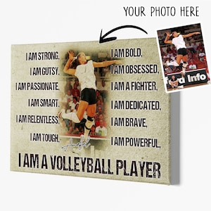 Personalized Gifts, Canvas Wall Art, Volleyball Decorations, Volleyball Poster, Inspirational Wall Decor, Volleyball Gifts, Wall Decor