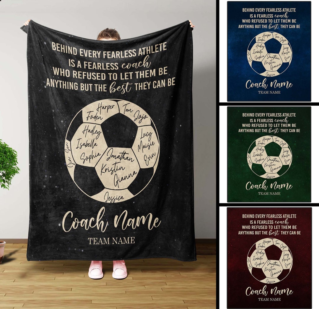 Soccer Blanket, Personalized Blankets and Throws, Soccer Gifts, Soccer