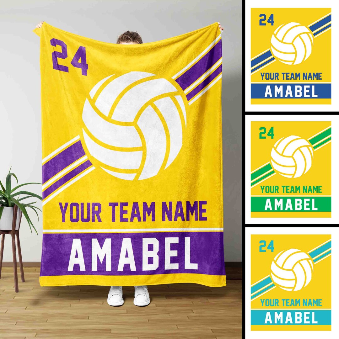 Volleyball Blanket, Personalized Blanket, Volleyball Gifts, Throw