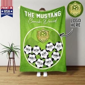 Personalized Soccer Blanket, Soccer Gifts For Boys, Gifts For Soccer Players Boys, Best Soccer Coach Gifts, Gifts For Son, Gifts For Him