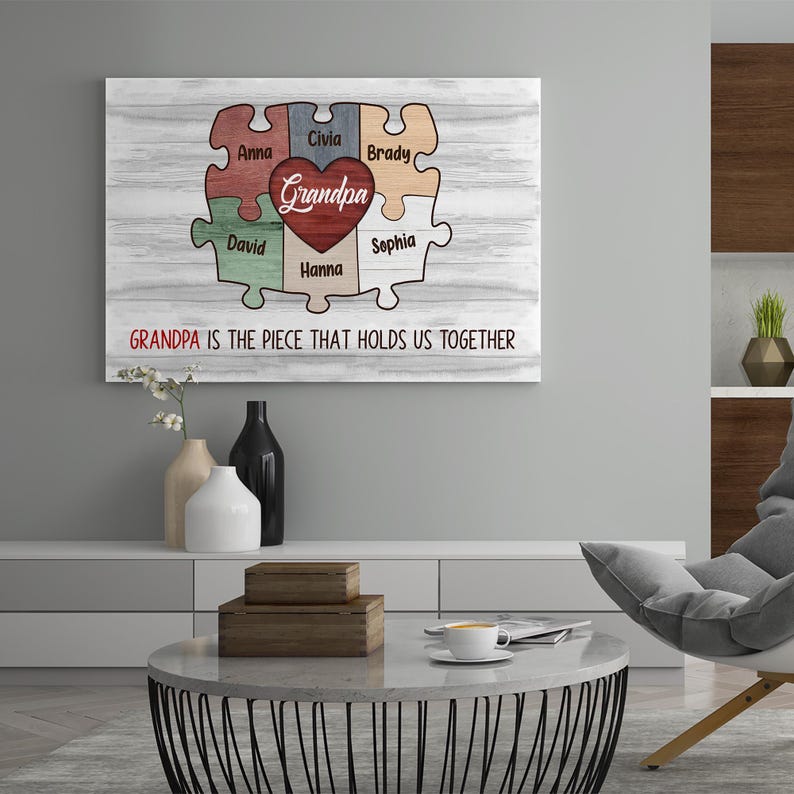 Grandpa Christmas Gifts, Grandpa is the Piece That Holds Us Together