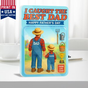 Dad Gifts, I Caught The Best Dad Acrylic Block, Personalized Dad Keychain, Fathers Day Gifts, Gifts For Dad, Dad Birthday Gifts Ideas