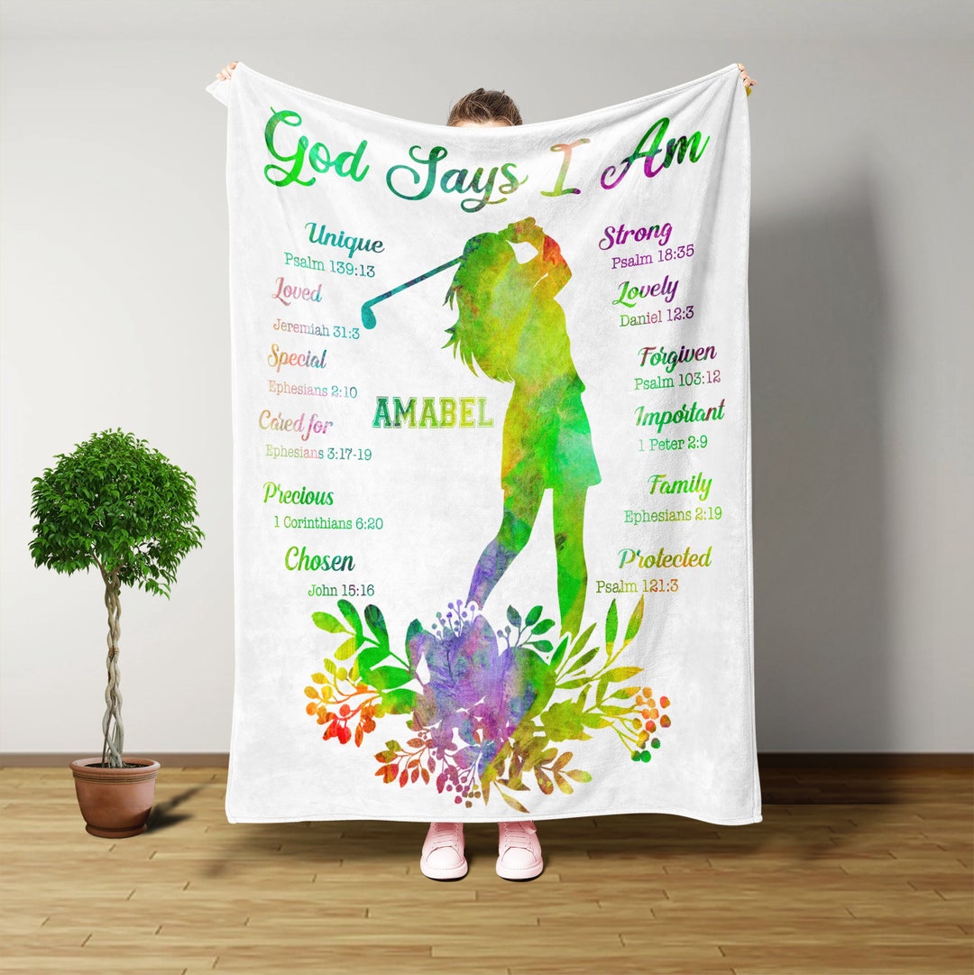 Personalized Gifts Golf Blanket Custom Blanket Throw Etsy