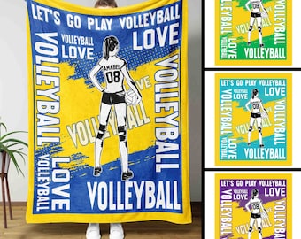 Volleyball Blanket, Custom Blanket, Throw Blanket, Volleyball Gifts, Gifts For Her, Volleyball Team Gifts, Christmas Gifts For Girls