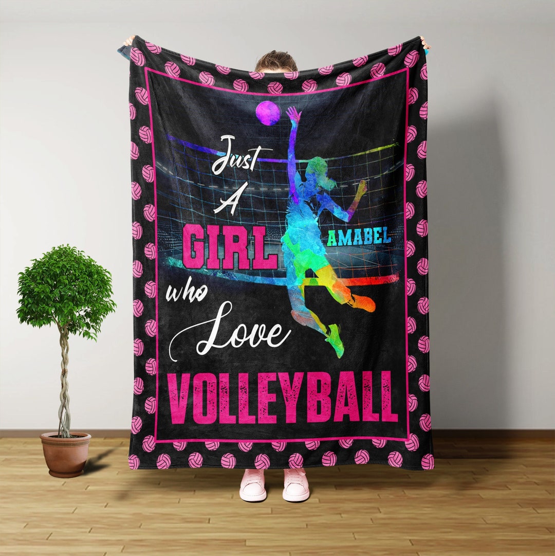 Custom Blanket Volleyball Blanket for Teen Girls Volleyball Etsy