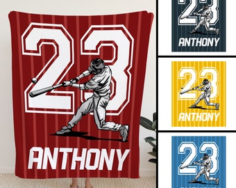 Custom Blanket, Baseball Blankets, Boys Baseball Gifts, Gifts For Baseball Lovers, Sports Gifts For Boys, Throw Blanket, Gifts For Men
