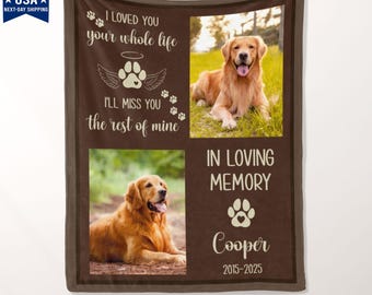Pet Loss Sympathy Gift, Memorial Blankets And Throws, Dog Lover Gifts, Dog Memorial Gifts, Dog Mom Gifts, Dog Sympathy Gifts For Loss Of Dog