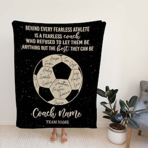 Soccer Blanket, Personalized Blankets And Throws, Soccer Gifts, Soccer Gifts For Boys, Coach Gifts, Soccer Gifts For Team, Mens Gifts