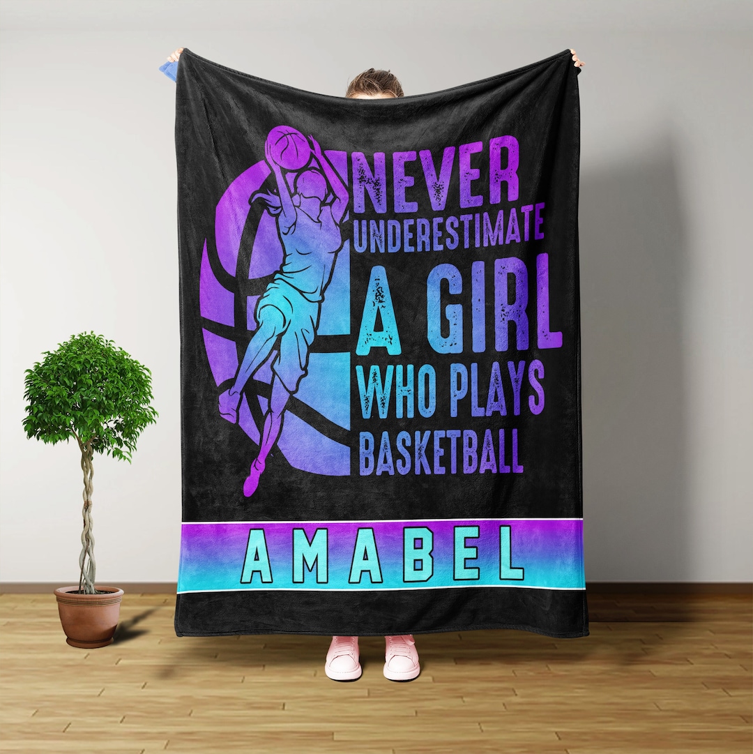 Basketball Blanket, Personalized Blankets and Throws, Basketball Gifts