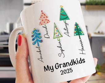 Grandparents Christmas Mug, My Grandkids Coffee Mug, Christmas Gifts for Grandma, Grandpa from Grandkid, Grandchildren, Christmas Gifts 2025