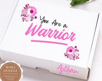 Breast Cancer Care Package: Personalized Tumbler, Shirt & Tote Gift Set