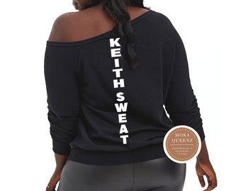 Keith Sweat-sweater met off-shoulder: r&b-kleding uit de jaren 90
