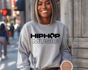 90s Hip Hop Music Sweatshirt: Urban Streetwear Crewneck
