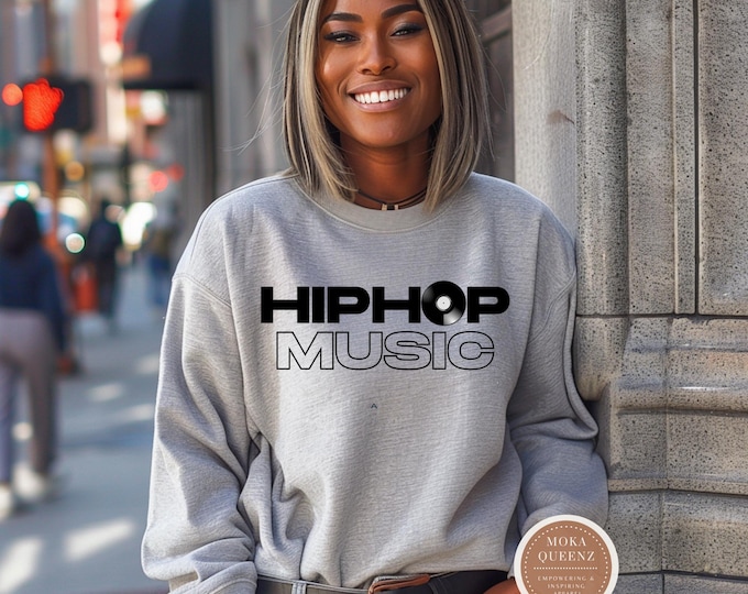 90s Hip Hop Music Sweatshirt: Urban Streetwear Crewneck