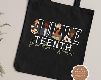 Juneteenth Tote Bag: Black History Freedom Day Canvas Tote