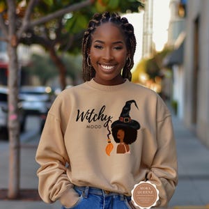 Witchy Halloween-sweater, leuk heksenshirt, Witchy Vibes Halloween-shirt voor vrouwen, cadeau-idee Halloween, grappige heksencadeaus