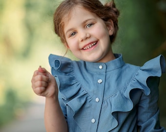 toddler flower girl dress with ruffles