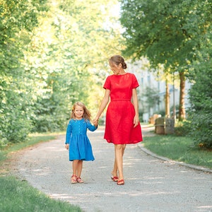 linen flower girl dress in different colors and sizes image 5