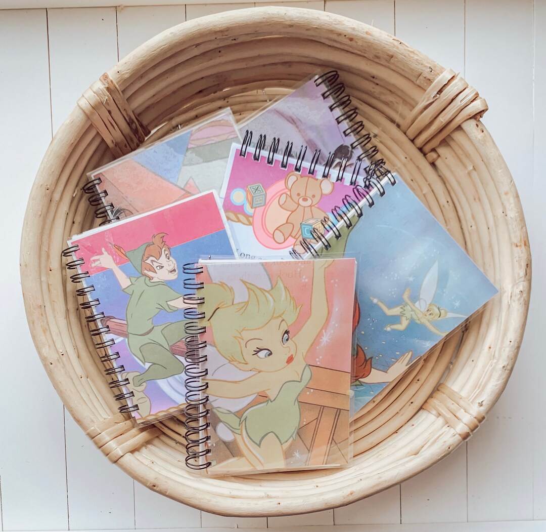 Peter Pan Mini Notepads Repurposed Book Page Spiral Notebook - Etsy