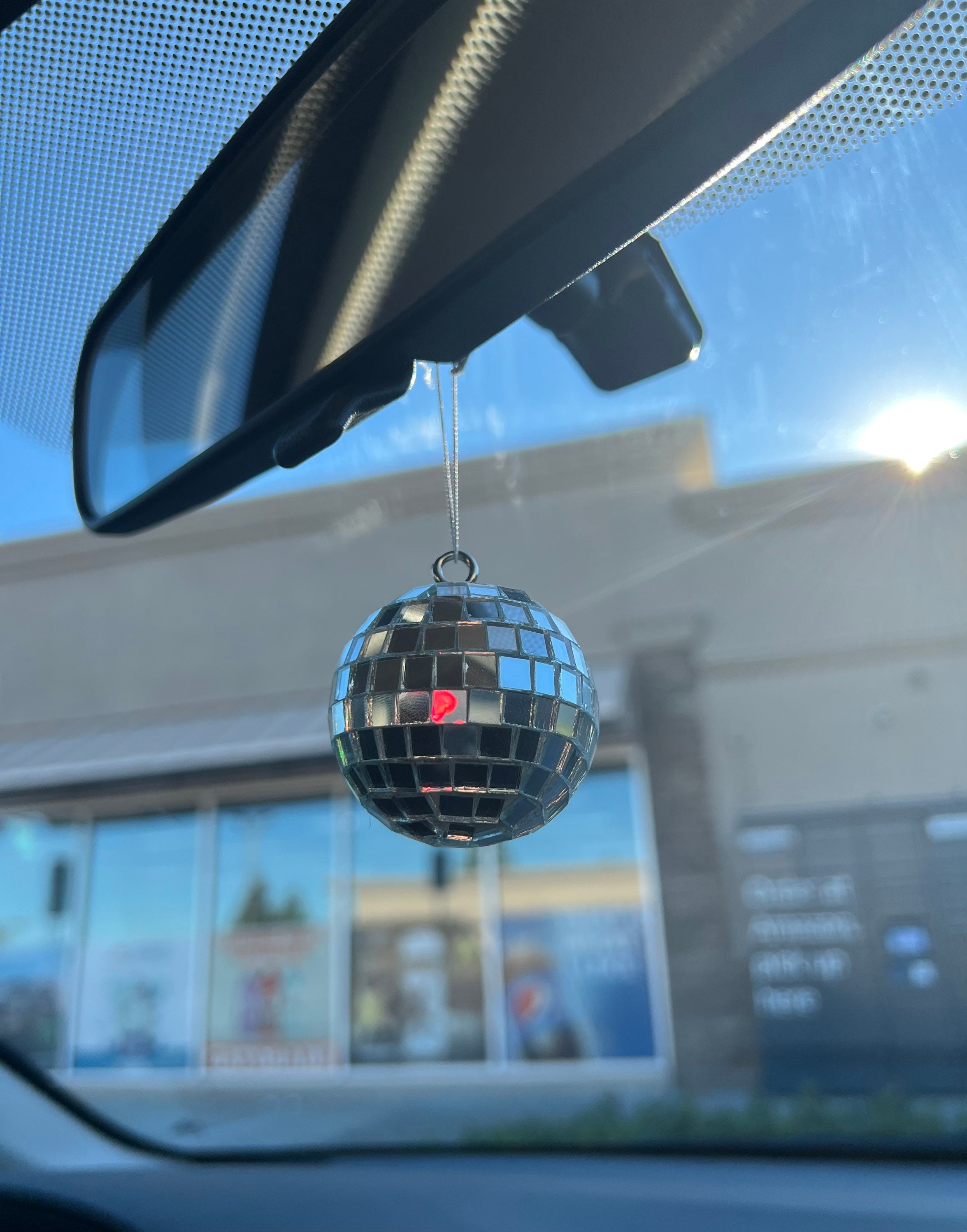 Hanging Disco Ball for Car Mirror/christmas Ornament Etsy