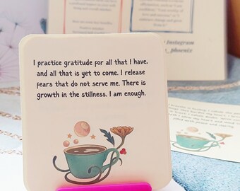 Affirmations for meditation, positive energy, positive affirmations, daily mantras, mindset exercise, life focus, handmade, affirmation set