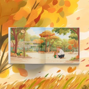 Personalisiertes Papabuch, benutzerdefiniertes Geschichtenbuch für Papa, Geschenk des ersten Vatertags vom Kind, handgezeichnetes Geburtstagsgeschenk für ihn, neues Papageschenk Bild 15