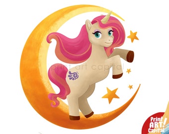 Unicorn Clipart PNG | Rainbow Birthday Girl Shirt Design (Digital Download)