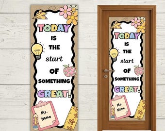 Personalized Teacher Classroom Door Hanger | Inspirational Message Banner (Digital Download)