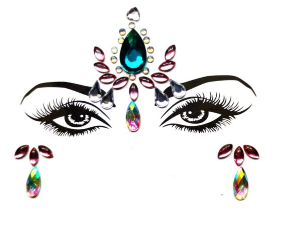 Gems on Face Glitter Jewels Stickers Crystals Stick 3D Festival Body  Rhinestones