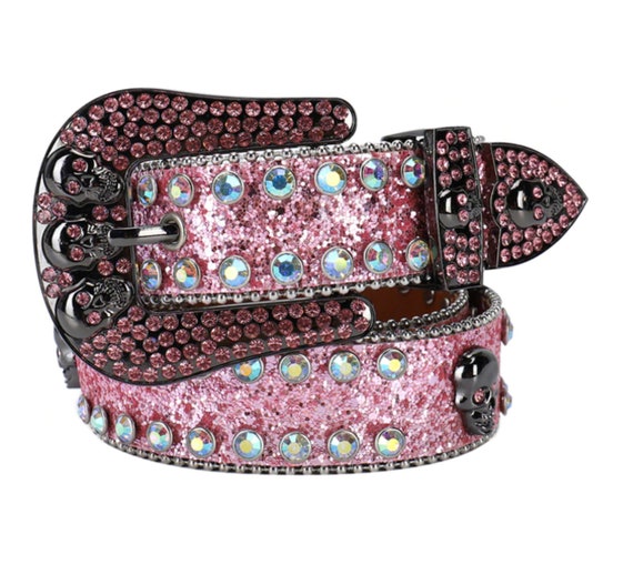 Gürtel RHINESTONE Y2K UNISEX Western Gürtelschnalle Cowgirl Cowboy Gürtel  Pop punk Gürtel Strass Schwarzer Gürtel Regenbogen Gürtel Pinker Gürtel -  .de