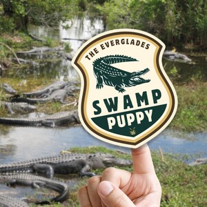 Alligator Florida Swamp Gator Sticker - Everglades National Decal South Florida Sunshine State Vinyl Stickers Dade Gear Nature Wildlife