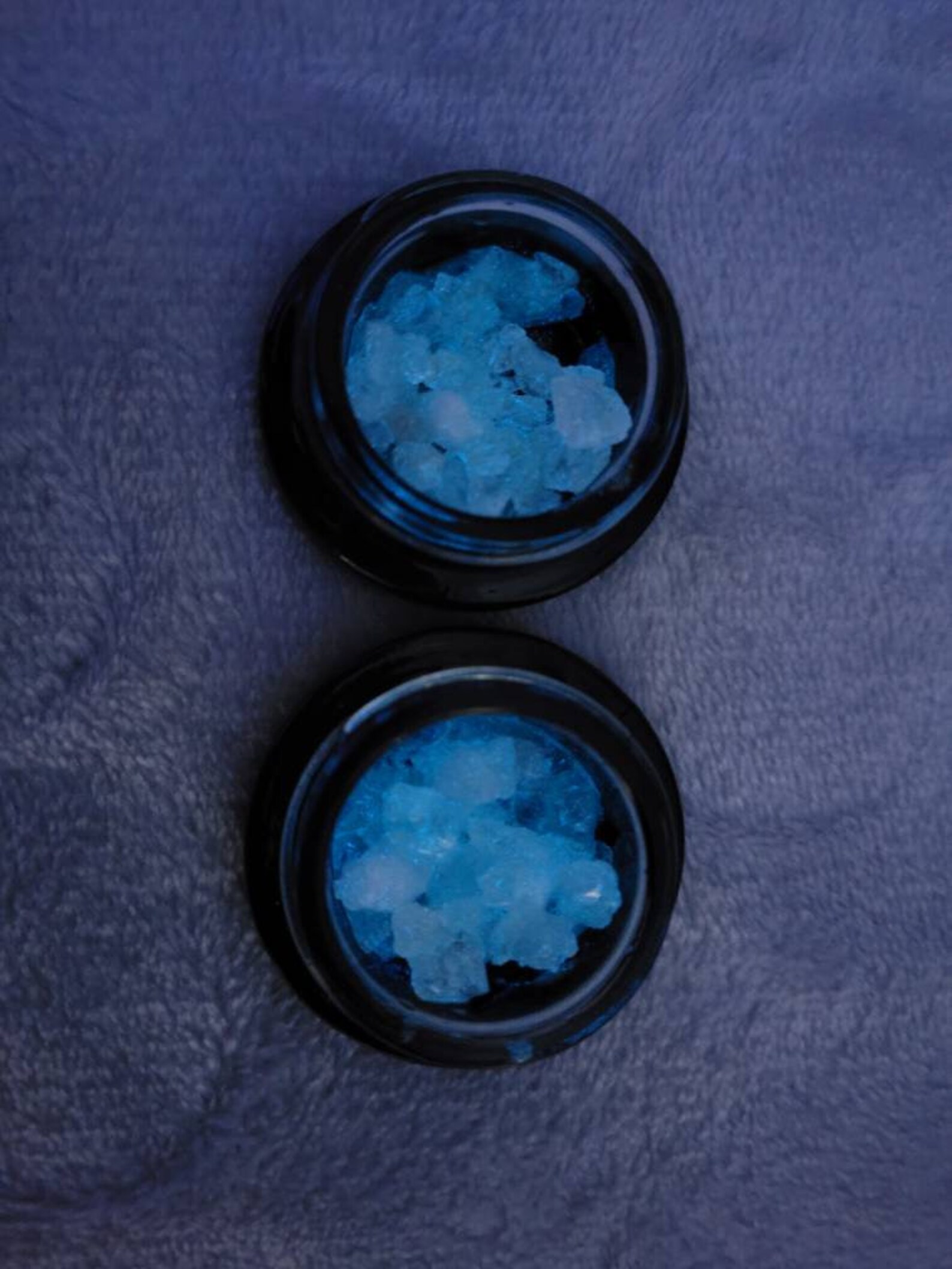 Diamond Glass Jar Dab Pendant UV Reactive Blue Etsy