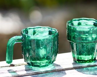 Cute Stackable Green Cactus Tea Cups Glass Coffee Cups For - Temu