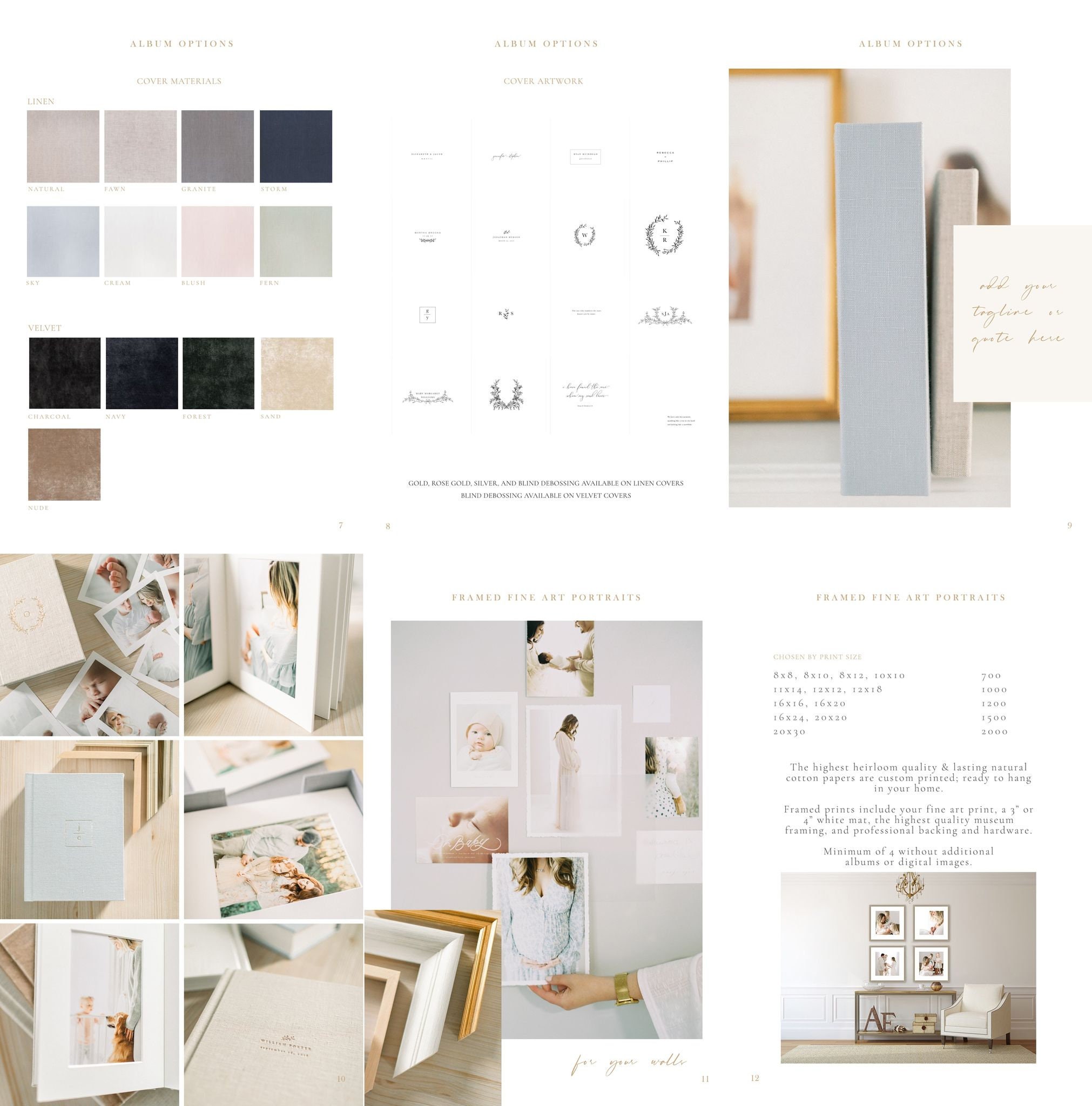 Product Catalog Template for Photographers, Template, Product