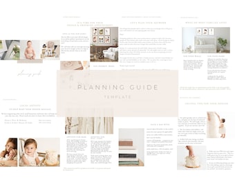 Planning Guide Template for Photographers, Photoshop Template, Planning Guide to Include in Welcome Boxes, INSTANT Digital Download!