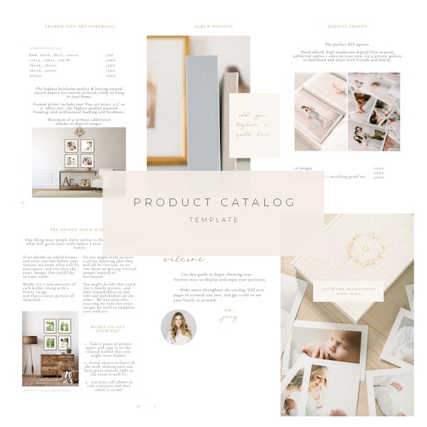 Product Catalog Template for Photographers, Photoshop Template, Product Catalog Guide to Include in Welcome Boxes, INSTANT Digital Download!