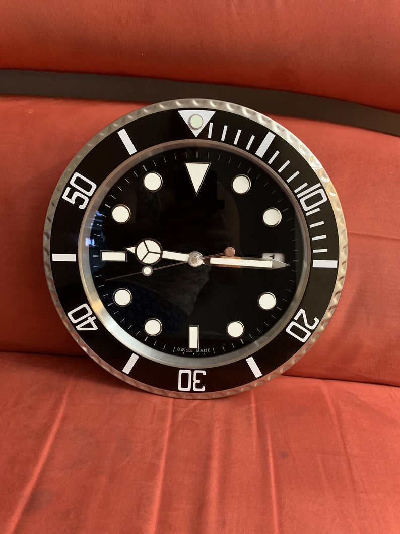 Submariner Watch Wall Clock Message for Custom Logo - Etsy