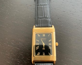 Vintage Seiko 4N21 5022 Yellow Dial Lady Quartz Watch Japan